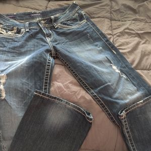 Distressed jeans